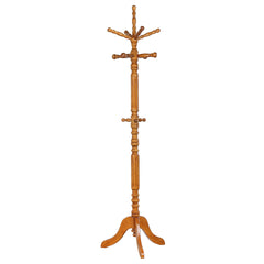 Cosman Golden Brown 11-Hook Freestanding Coat Rack with Hanger