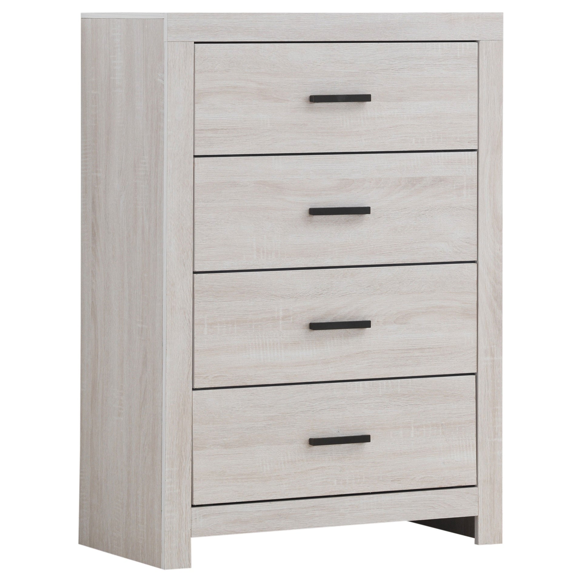 Geary Coastal White Rectangular 4-Drawer Chest