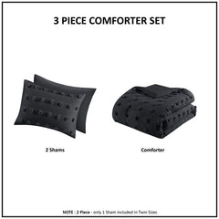 King/Cal King Clip Jacquard Comforter Set