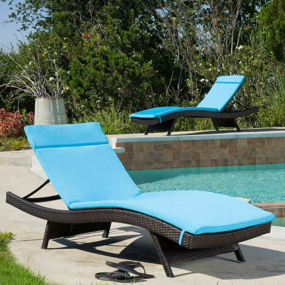 52005.00CUSH-BLU (1PCS) SALEM Outdoor Chaise Lounge Cushion (Without Chaise Lounge)