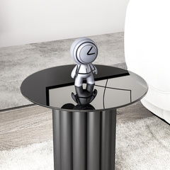 20" Inch Round Tempered Glass Table Top Black Glass 1/4" Inch Thick Round Polished Edge(old SKU:W1265118636)