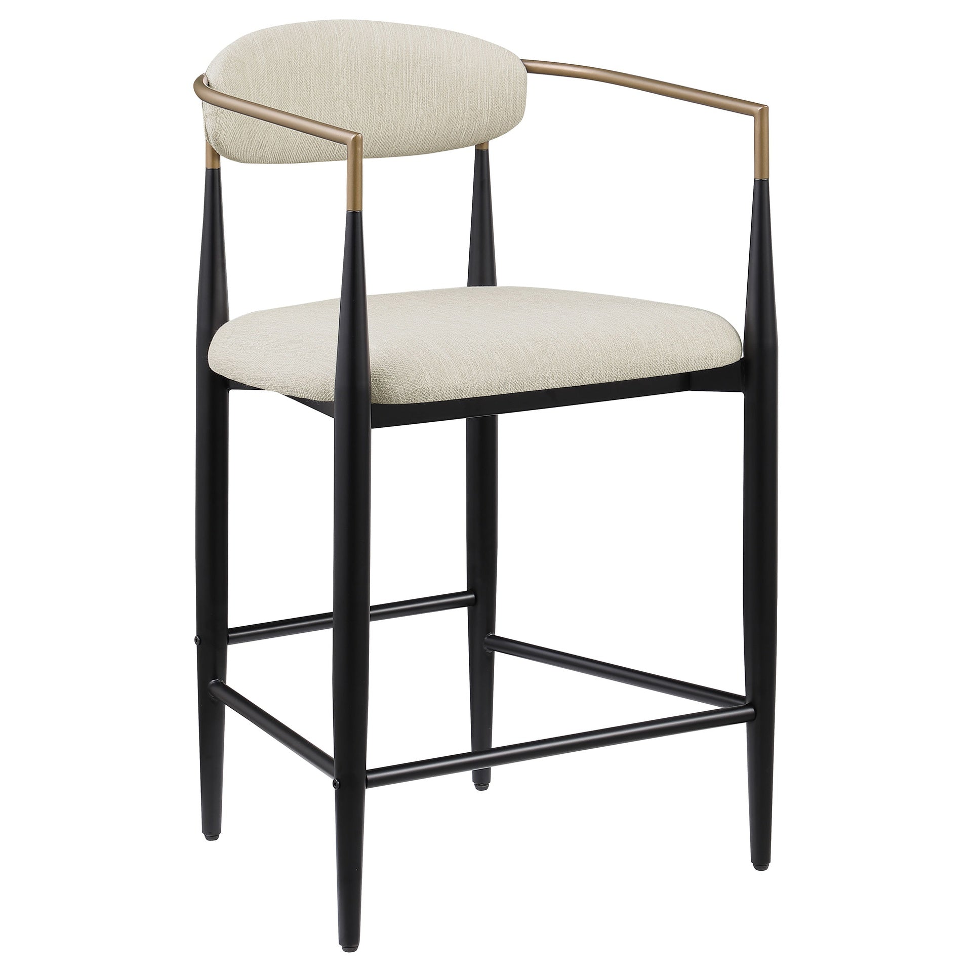 Kirkham Beige Fabric Upholstered Counter Chair  (2 of Set)