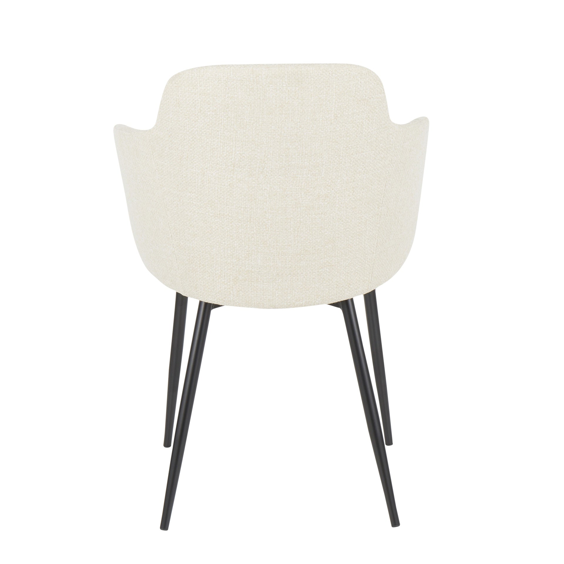 Boyne Industrial Chair in Black Metal and Cream Noise Fabric by LumiSource