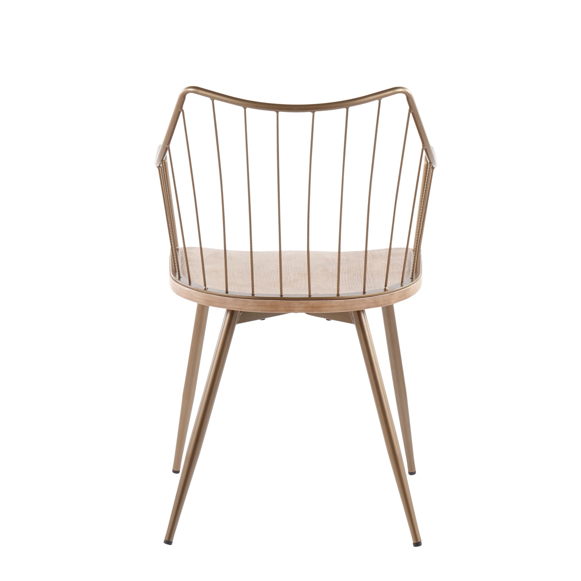Winston Farmhouse Chair in Antique Copper Metal and White Washed Wood by LumiSource