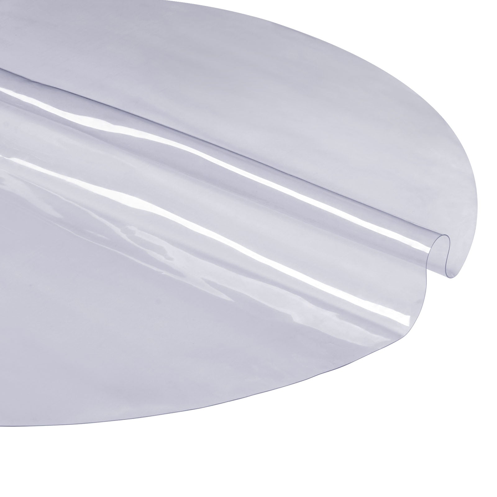 Clear Table Cover Protector, 48 inch/1230 mm Round Table Cover, 1.5 mm Thick PVC Plastic Tablecloth, Waterproof Desktop Protector for Writing Desk, Coffee Table, Dining Room Table