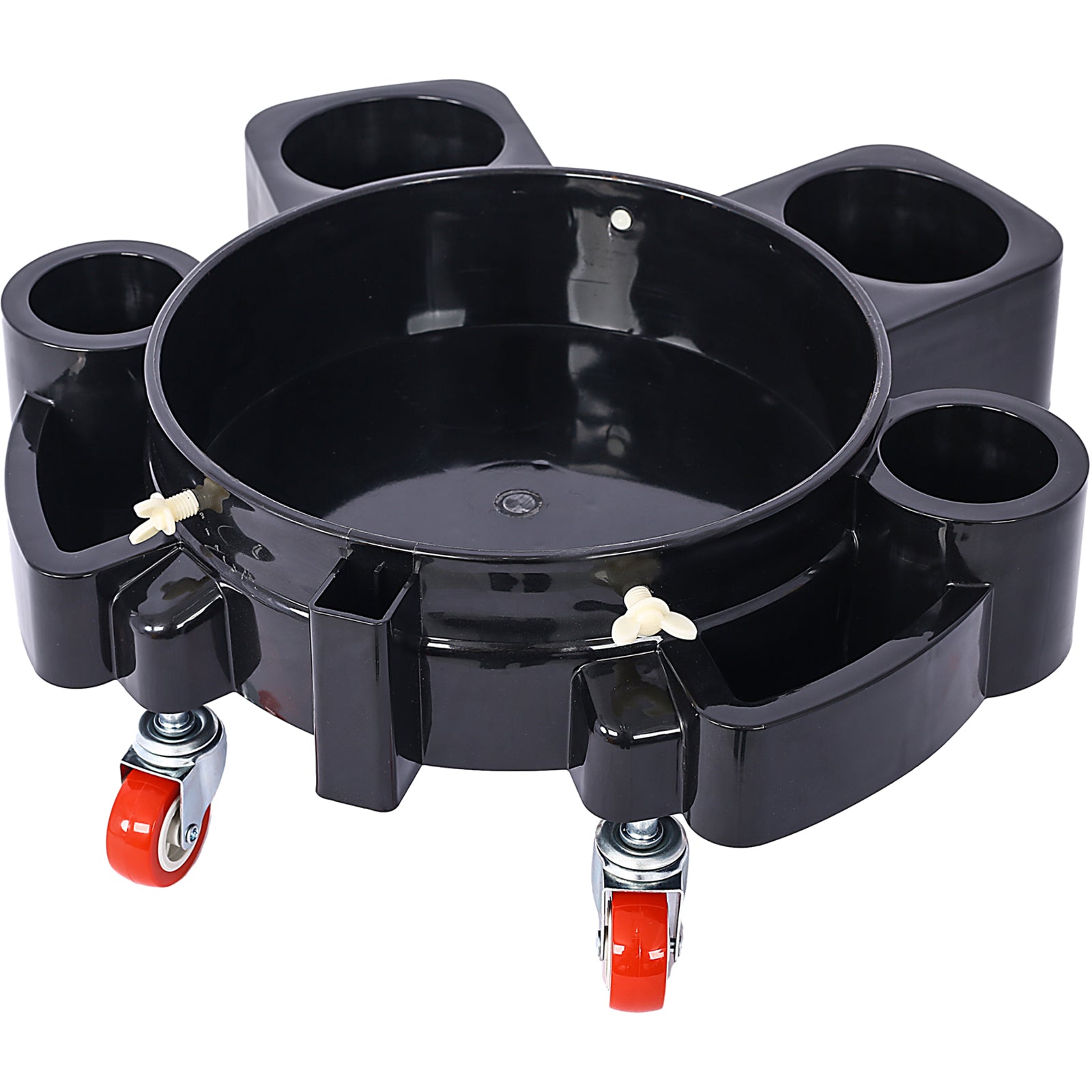 Bucket Dolly 5 Gallon Rolling Bucket Dolly with 5 Rolling Swivel Casters,Removable Bucket Dolly for Car Wash Professional Detailing for Car Washing Detailing Smoother Maneuvering 4pcs set