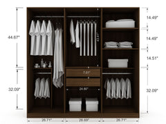 Wardrobe Closet in Chestnut Brown