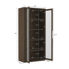 Bookcase Cabinet in Walnut