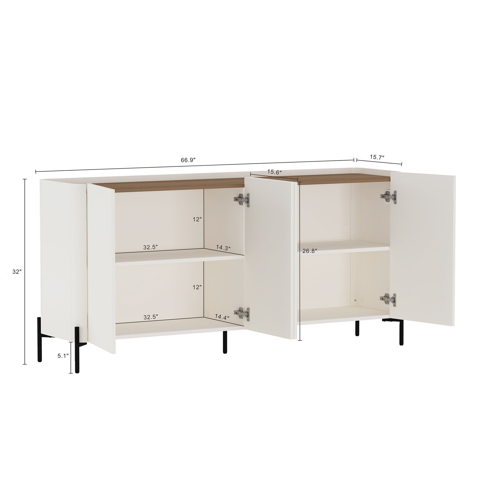 Sideboard in Maple and Off White
