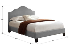 Gray Queen Upholstered Bed