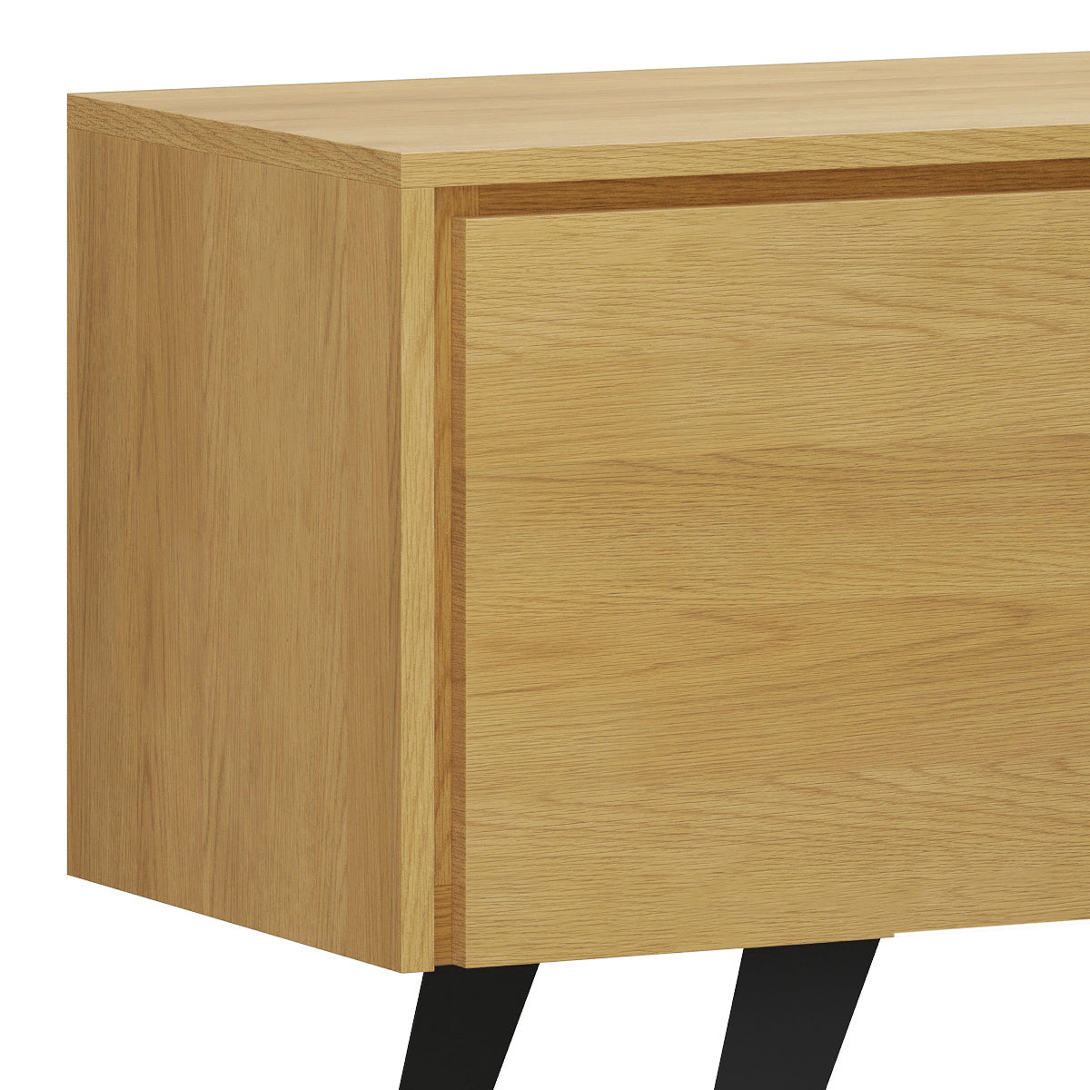 Lowry 63 inch Wide Solid Wood TV Stand in Oak For TVs up to 70 inches
