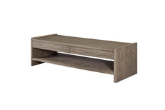 Wood Top 2 Drawer Cocktail Table - Cocoa