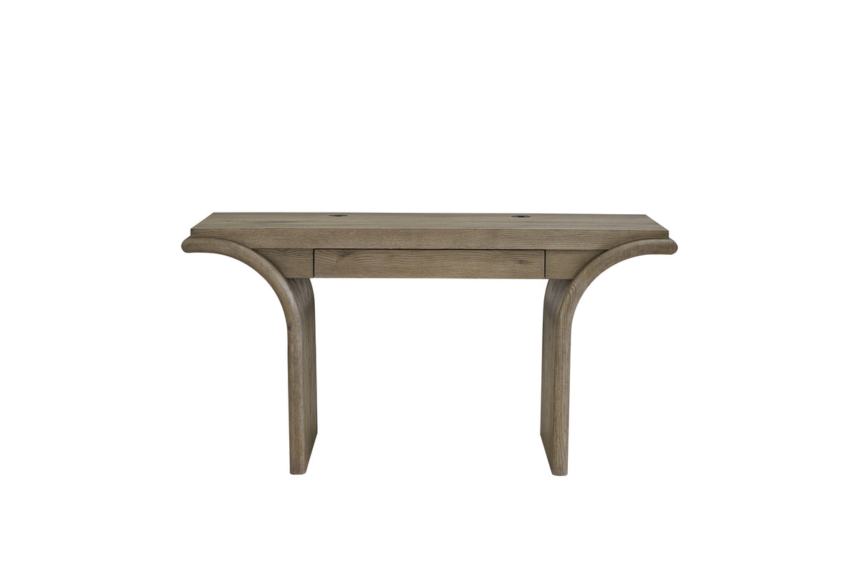 English Knotty Oak Waterfall Accent Desk