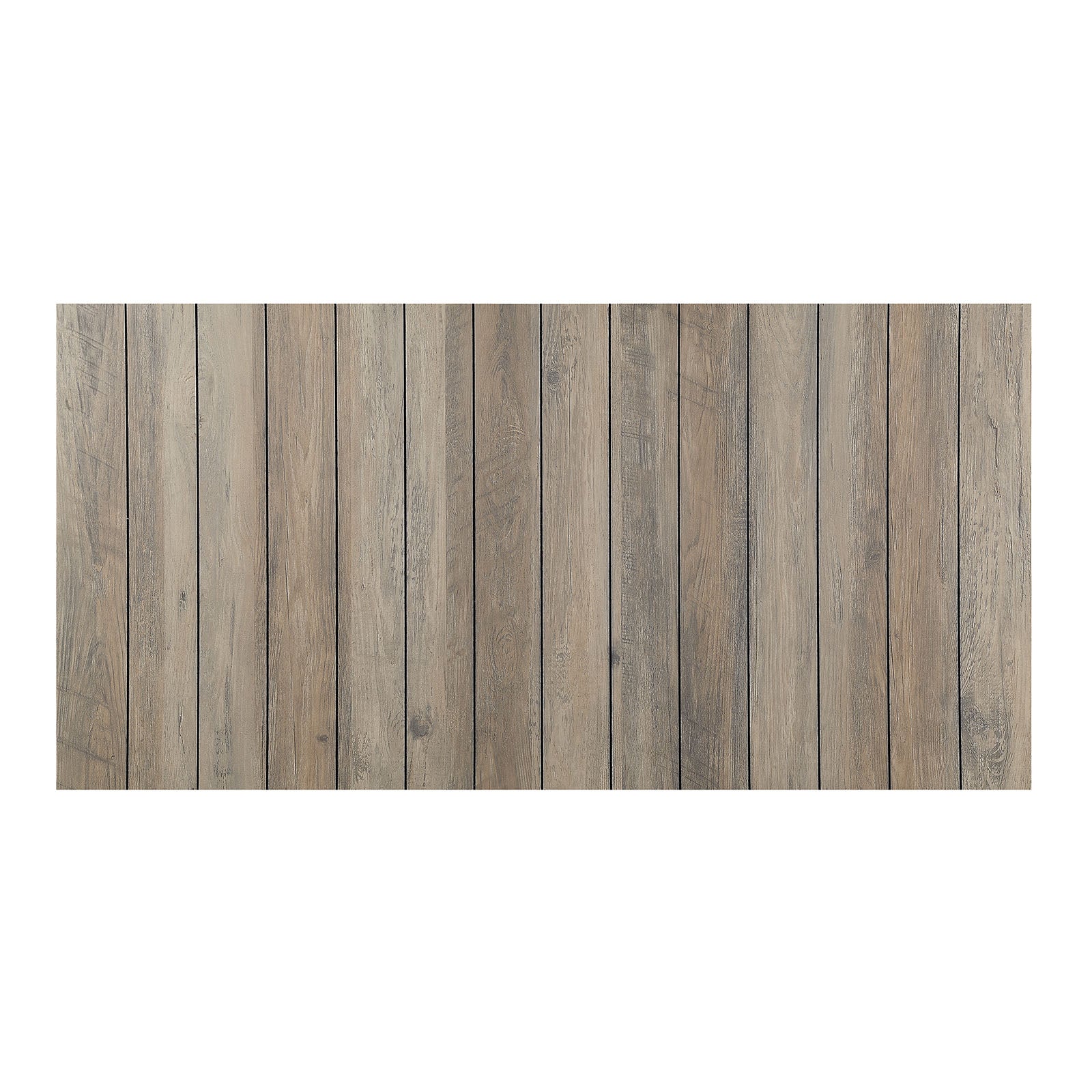 Industrial Style 1pc End Table Open Bottom Shelf Replicate Wood Wheel Legs Slat Design Natural Tone And Black Finish