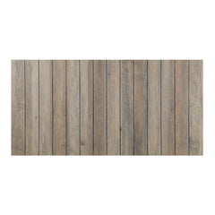 Industrial Style 1pc End Table Open Bottom Shelf Replicate Wood Wheel Legs Slat Design Natural Tone And Black Finish