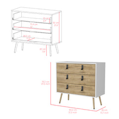 Dresser Magness, Bedroom, White / Macadamia