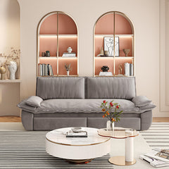 73.2" Queen Pull Out Sofa Bed,3-in-1 Convertible Sleeper Sofa,Multi-Functional Velvet Loveseat Bed,Grey(Old Sku:W1885S00051/W1885S00121/W1885S00229)