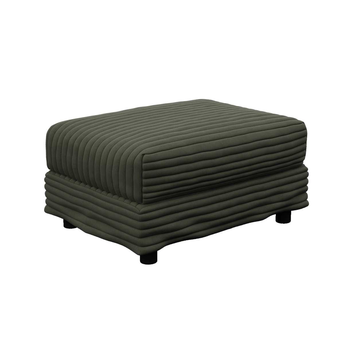 Plush Corduroy Ottoman to Combine with 2 Seater Sofa, 3 Seater Sofa and 4 Seater Sofa, Suitable for Living Rooms, Apartments, Offices, Green(Old SKU:W1885P346914)