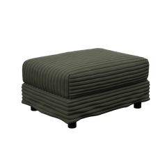 Plush Corduroy Ottoman to Combine with 2 Seater Sofa, 3 Seater Sofa and 4 Seater Sofa, Suitable for Living Rooms, Apartments, Offices, Green(Old SKU:W1885P346914)
