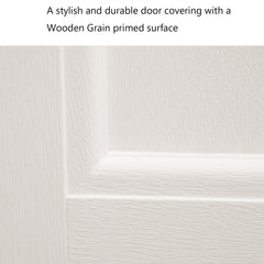 Fiberglass Entry Door, 36'' x 80" Door with Brickmould,6-9/16 Vinyl Frame,White Primed,Right Hand Inswing, Front Entry Knock-Down Door, 2-Panel Craftsman, 6-Lite Low-E Glass