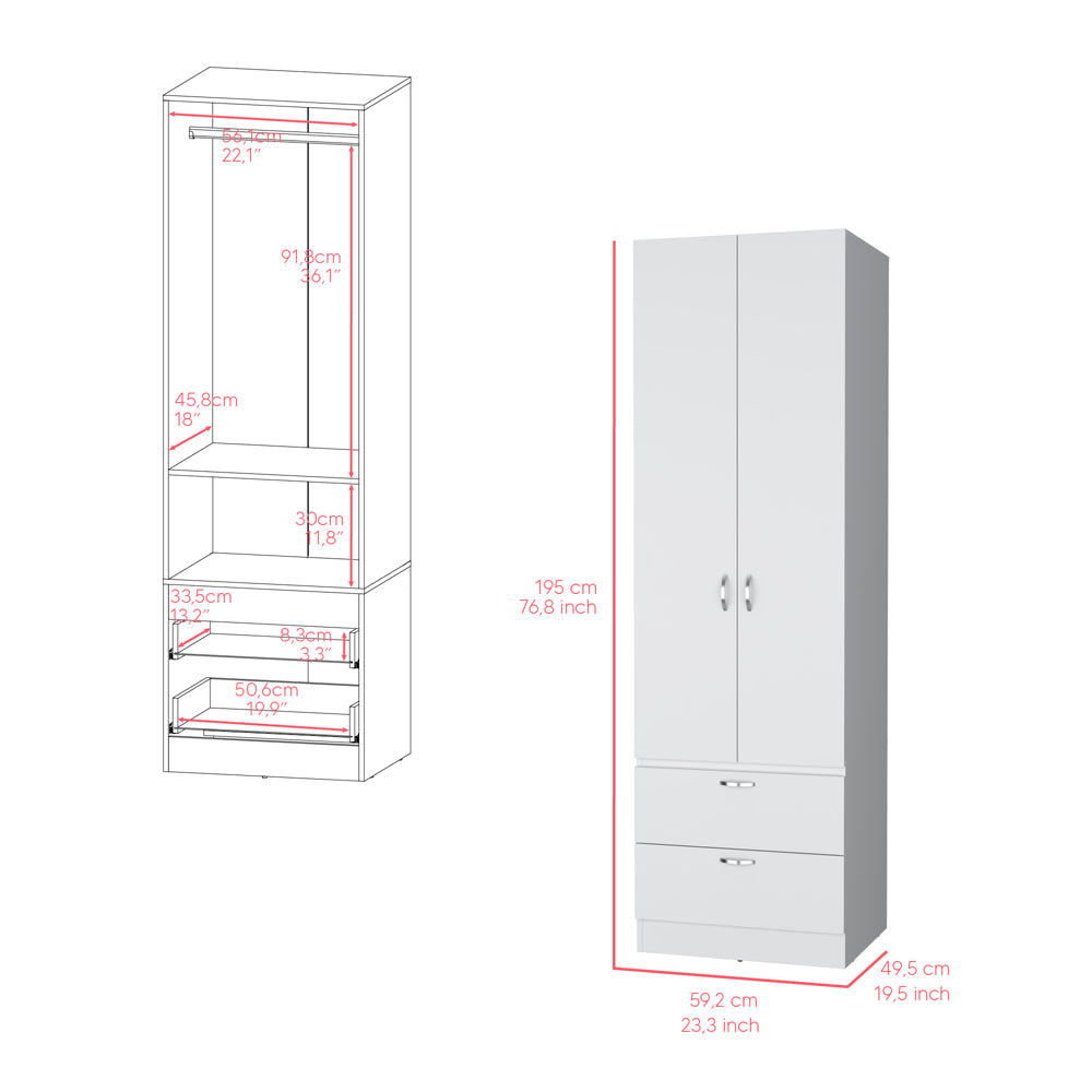 Armoire Marlton, Bedroom, White