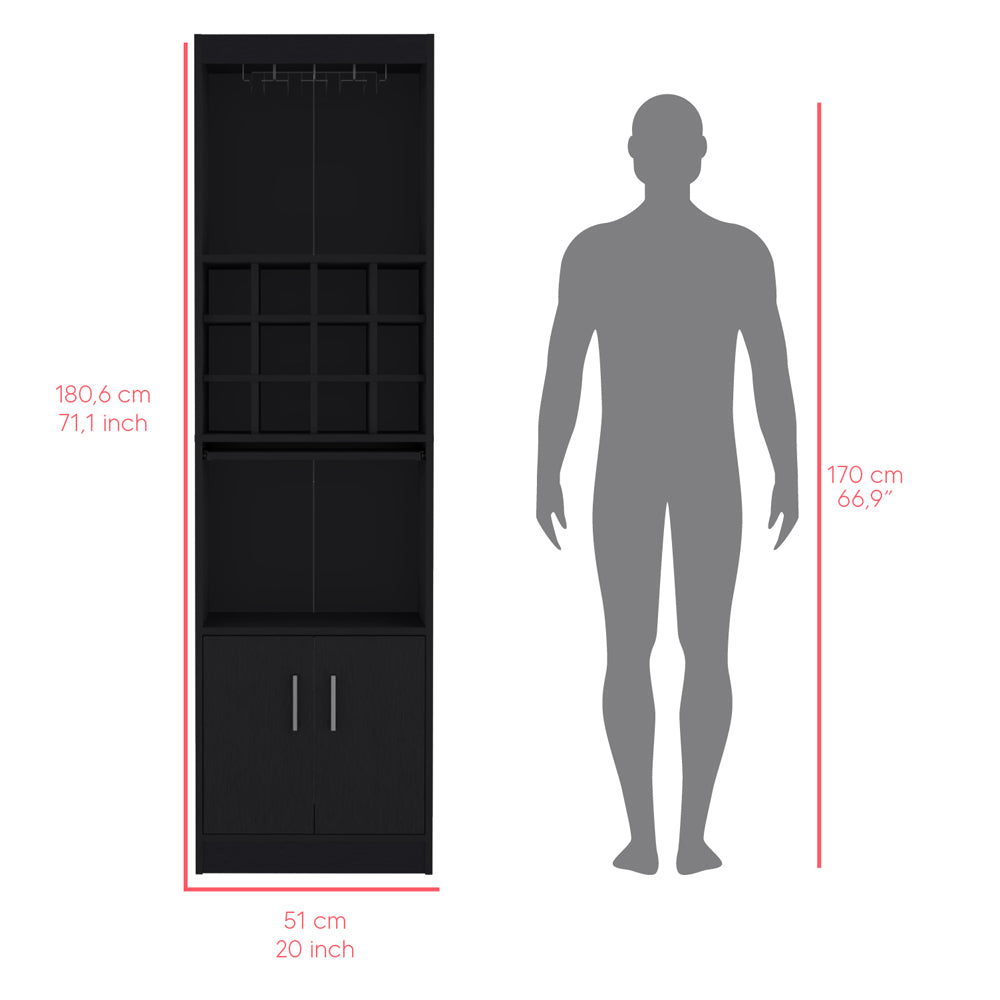 Bar Cabinet Fulton, Living Room, Black