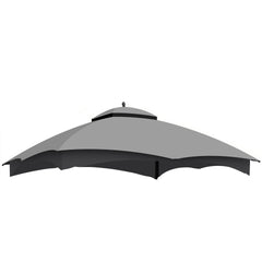 Replacement Canopy Top for Lowe's Allen Roth Heavy Duty Gazebo Roof Gazebo Top with Air Vent 10X12 Gazebo CoverReplacement Top Only (Grey)