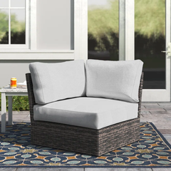 Shick Fully Assembled Corner Wedge Patio Chair with Cushions