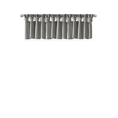 Lightweight Faux Silk Valance With Beads Charcoal 50x26"