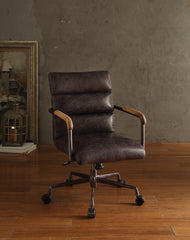 Harith Antique Slate Top Grain Leather Office Chair