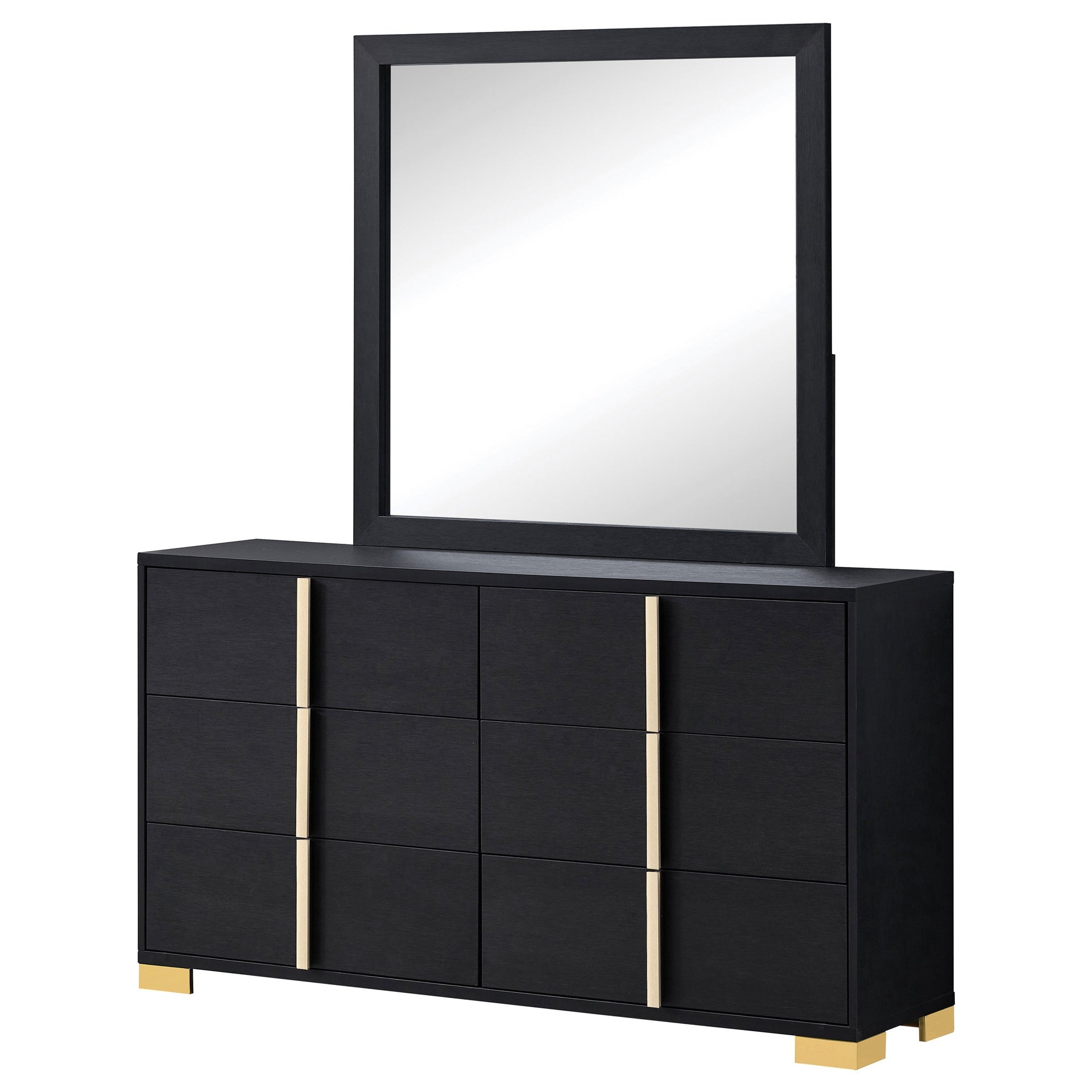 Jeremiah Black 6-drawer Dresser with Mirror