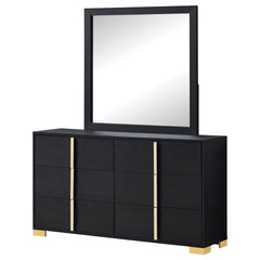 Jeremiah Black 6-drawer Dresser with Mirror
