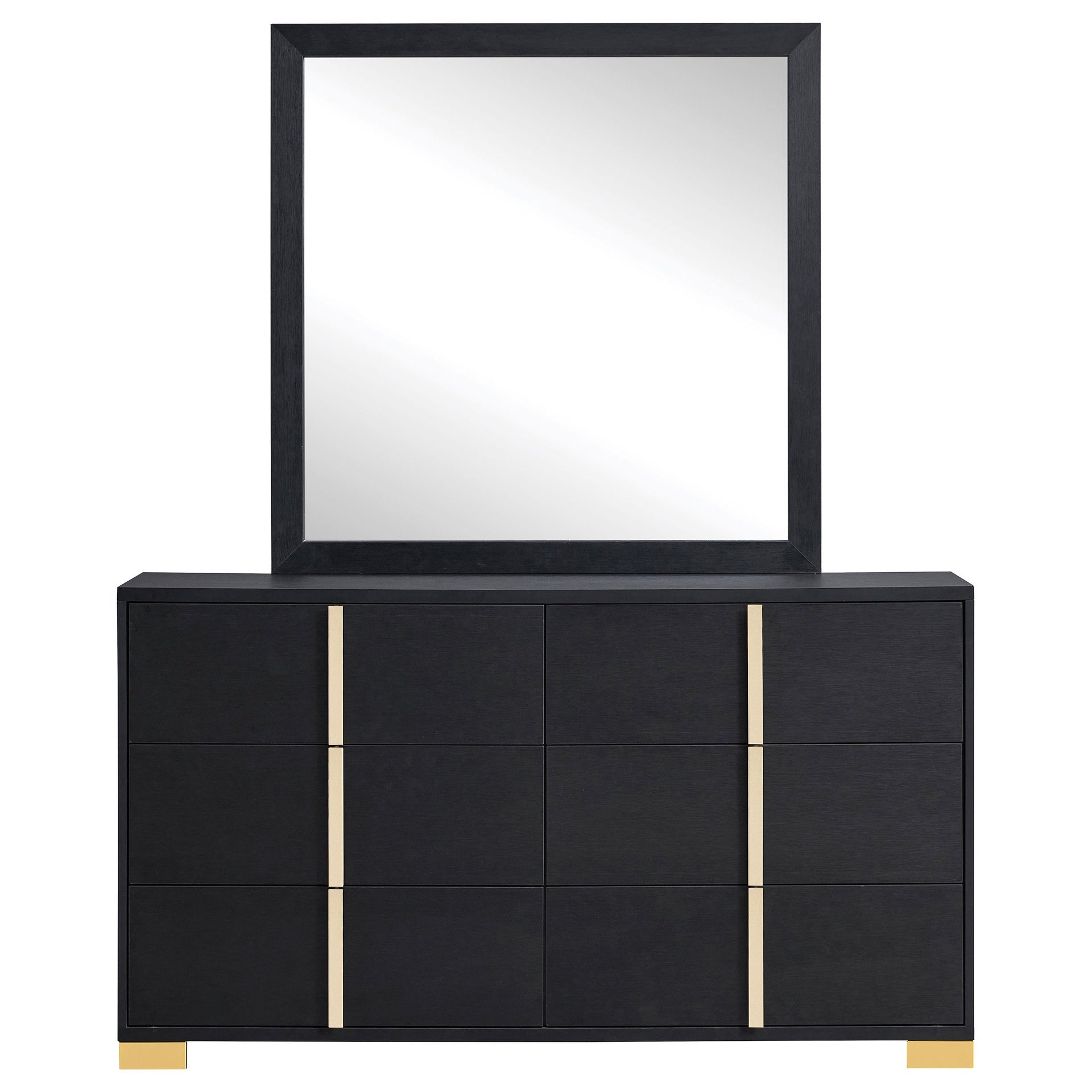 Jeremiah Black 6-drawer Dresser with Mirror