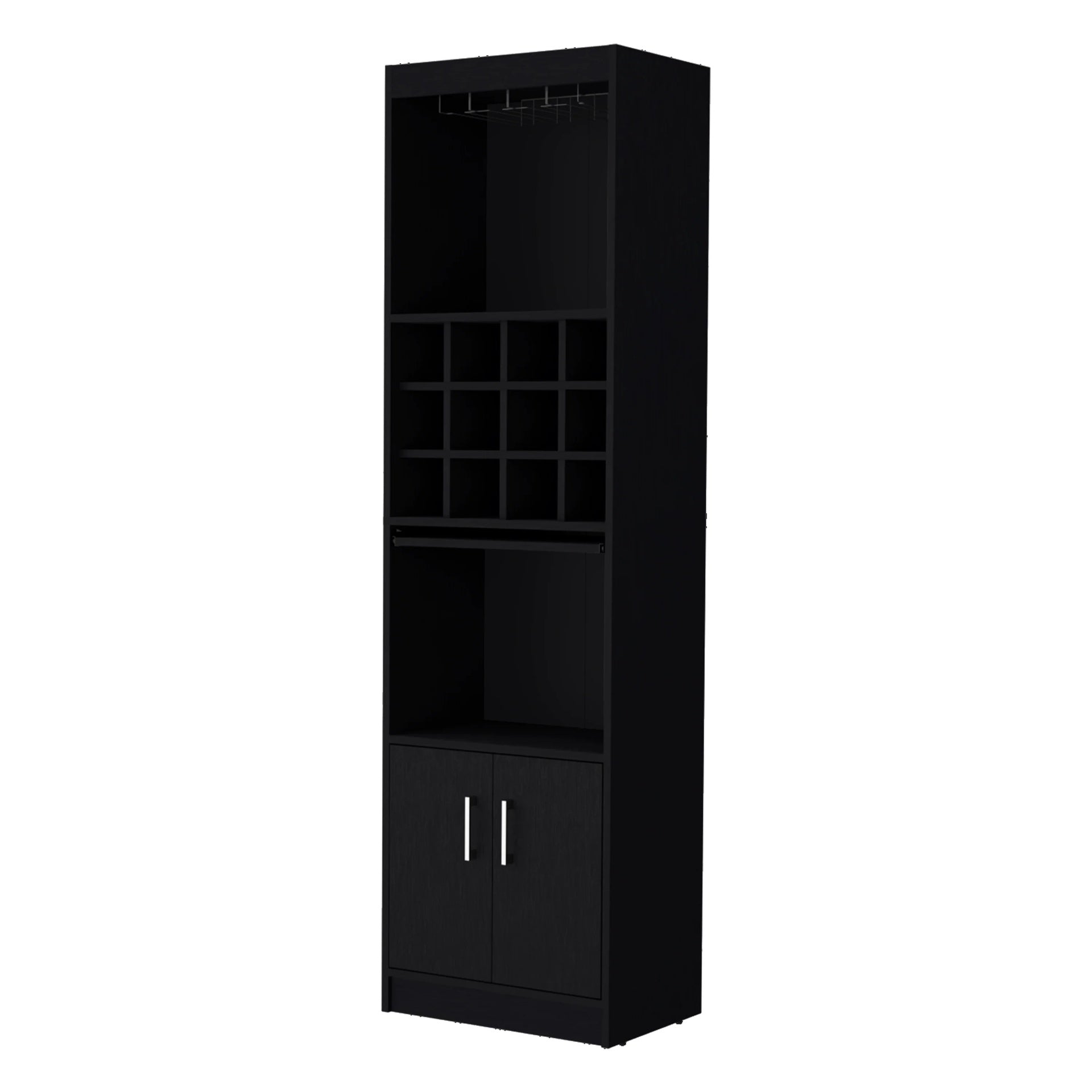 Wenge Bar Cabinet with Wine Storage