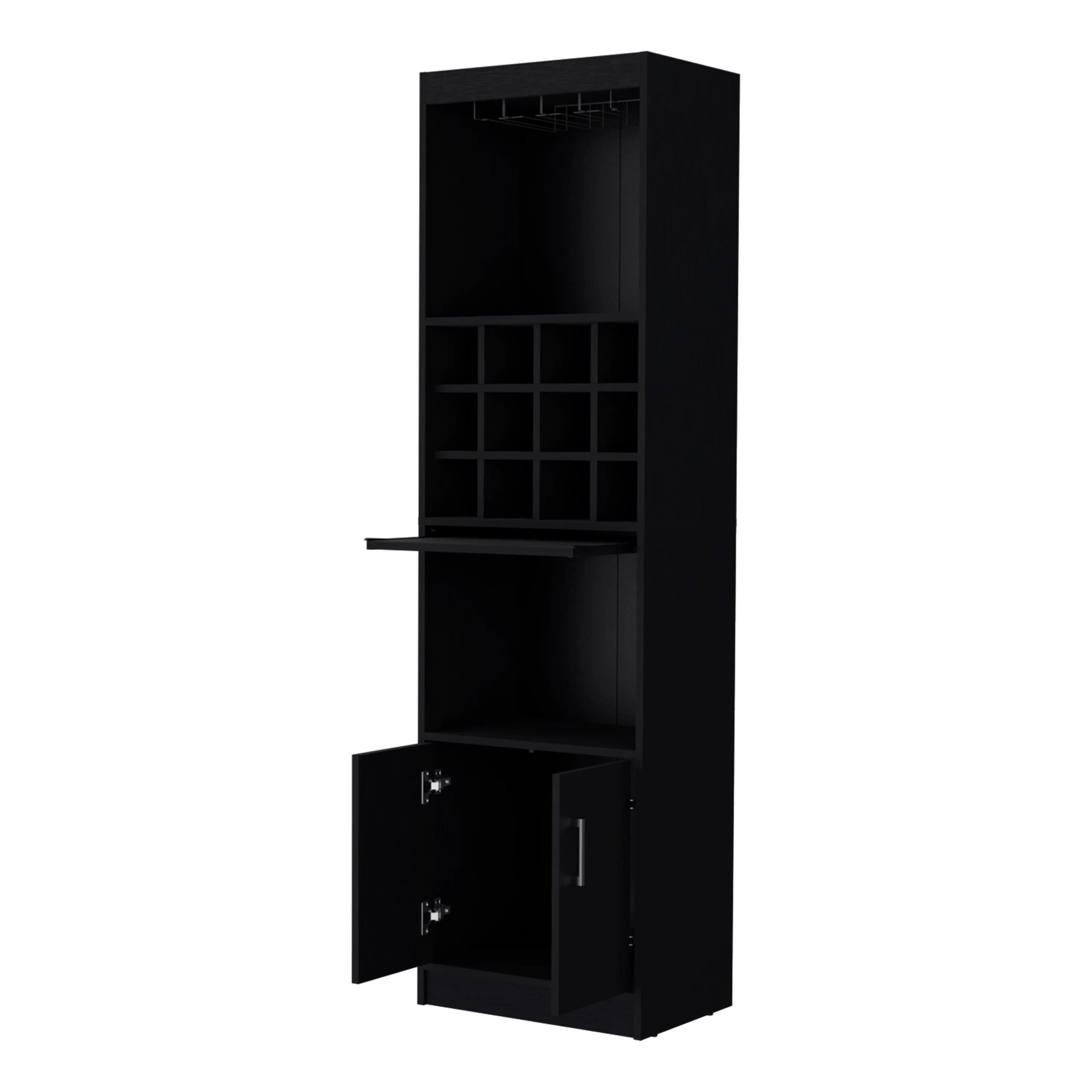 Wenge Bar Cabinet with Wine Storage