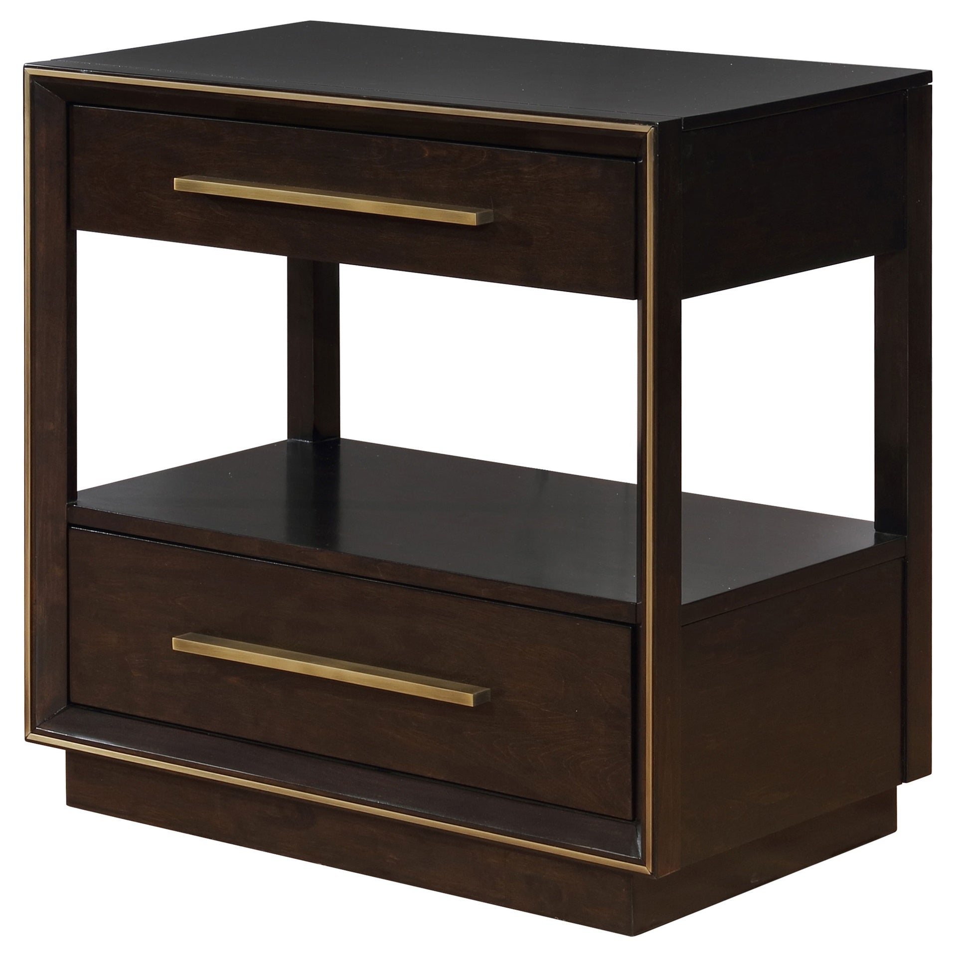 Smoked Peppercorn 2-drawer Nightstand