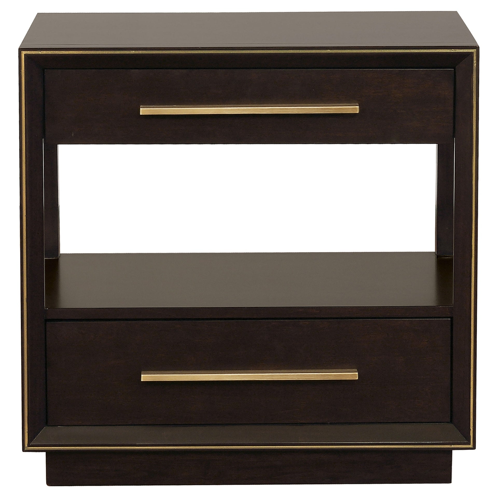 Smoked Peppercorn 2-drawer Nightstand
