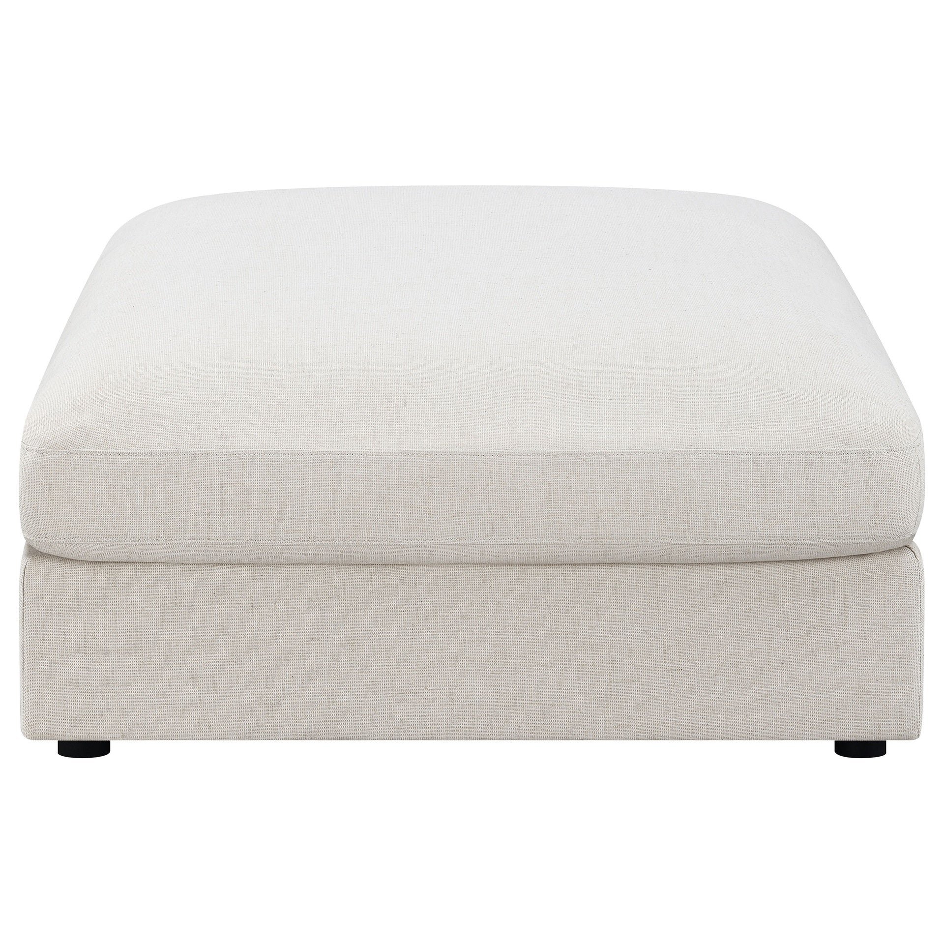 Duncan Beige Square Upholstered Ottoman