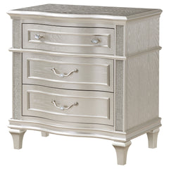 Evangeline Silver Oak 3-Drawer Nightstand