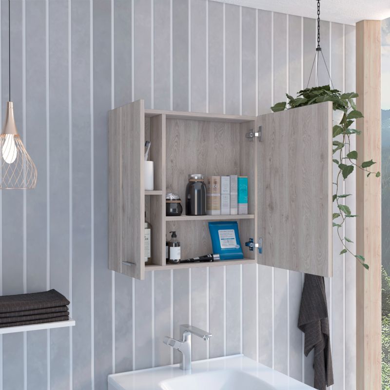 4-Shelf Bathroom Medicine Cabinet with Mirror