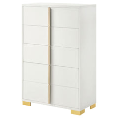 Medici White 5-drawer Chest