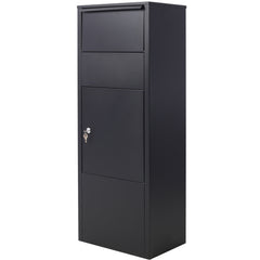 Large Package Delivery Parcel Mail Drop Box for Black, 10.5" x 15.5" x 41.30",with Lockable Storage Compartment Heavy Duty Weatherproof for Express Mail Delivery for Home & Business Use