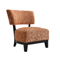 Contemporary Style Accent Chair Armless Design And Angled design Tapered Legs Rustic Orange Finish Primary Living Room