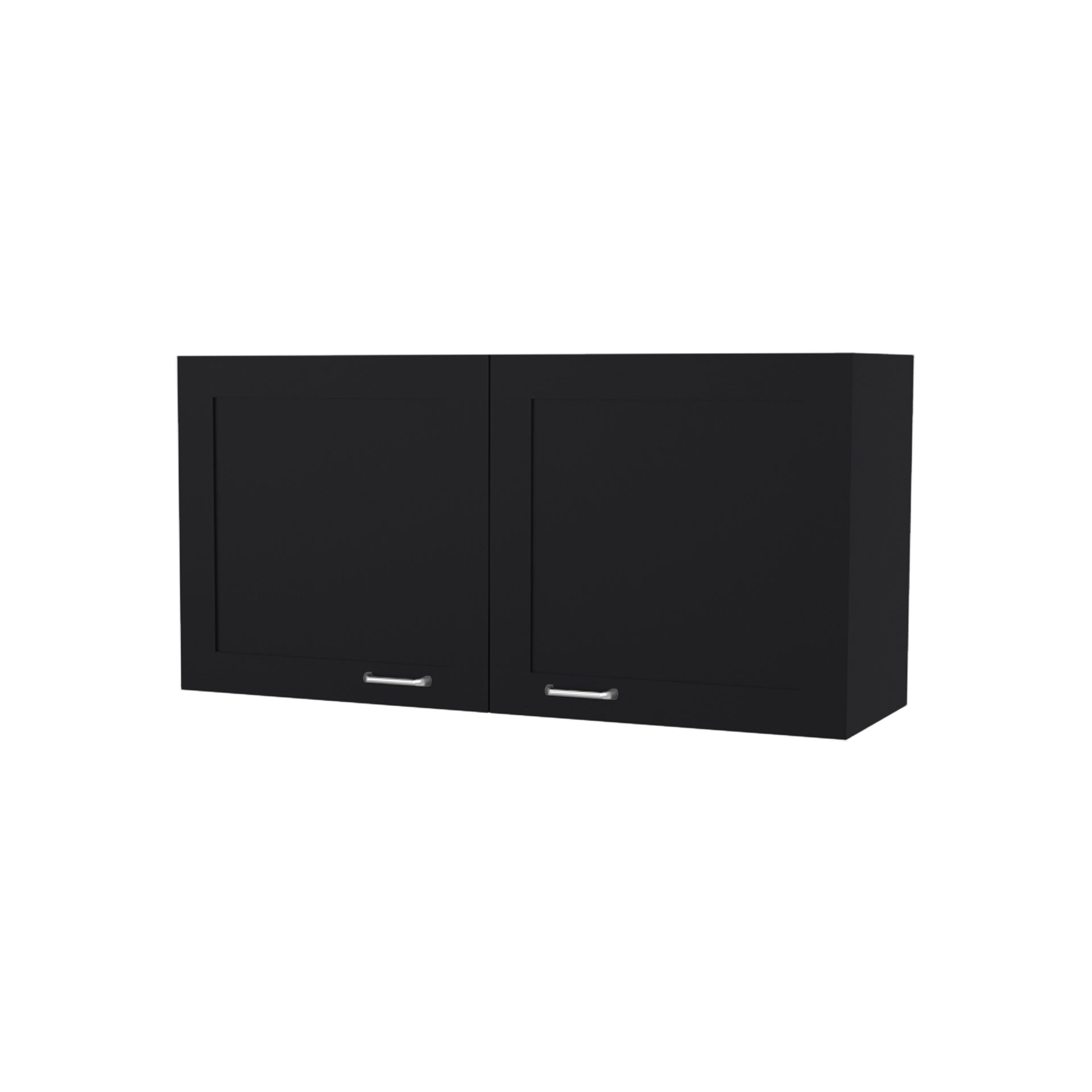 FM FURNITURE Nakya Kitchen Wall Cabinet with 2 Doors, Black