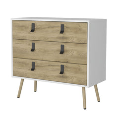 Kimball 3-drawer Dresser, Modern Chic Storage with Wooden Legs