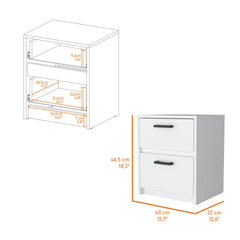 Augusta Floating Nightstand with 2-Tier Shelf and 1-Drawer