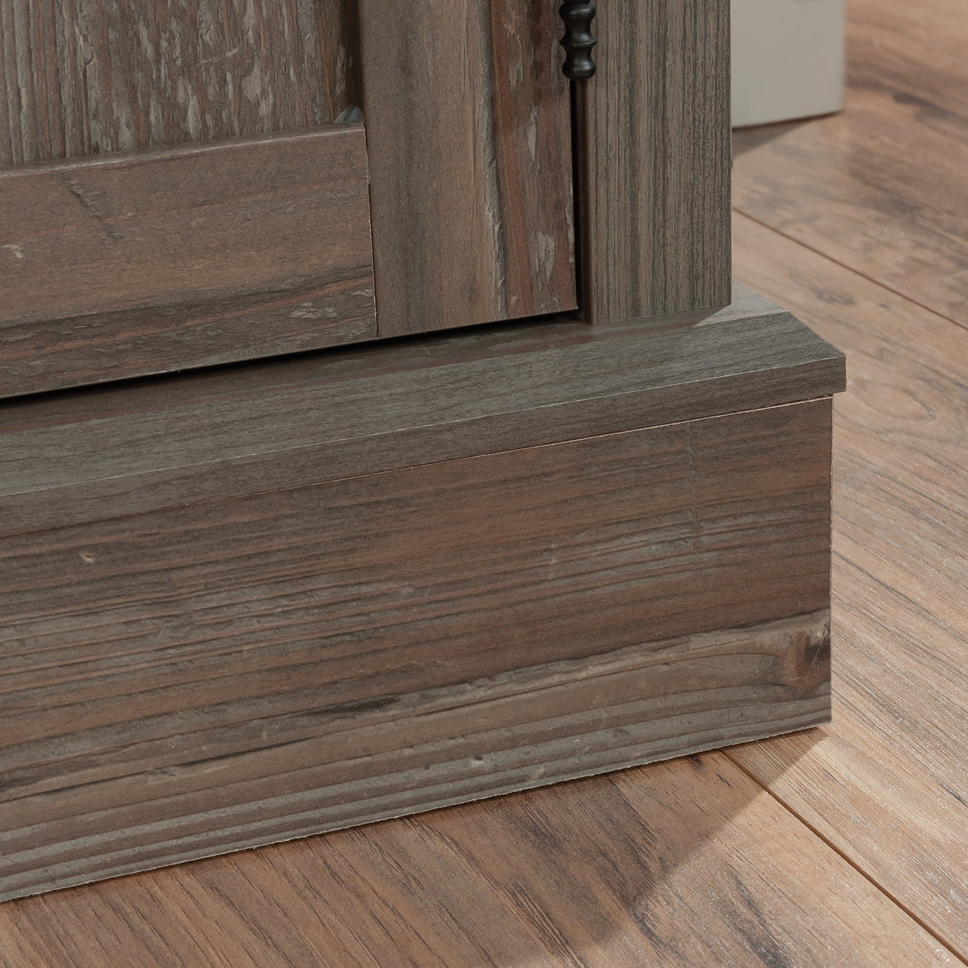 File Credenza with Adjustable Shelf, Brown finish