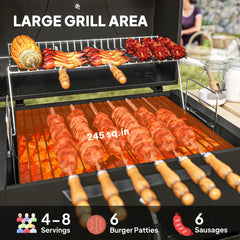Charcoal BBQ Grill Black