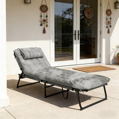 Outdoor Sun Lounger,Folding Chaise Lounge Chair
