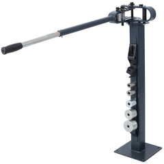 Pedestal Floor Compact Bender 7 Dies Versatile Compact Metal Tubing Bender 44' Mount Powdercoat Telescoping Handle Maximum 5/8" Thick 1-15/16" Width